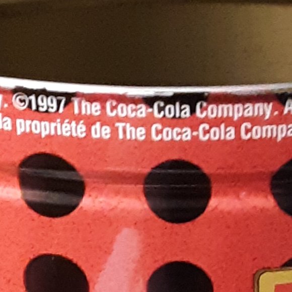 Coca Cola Coke Metal Cannister 7.5" Can Storage 1997 Basketball Bear VG - Picture 4 of 9